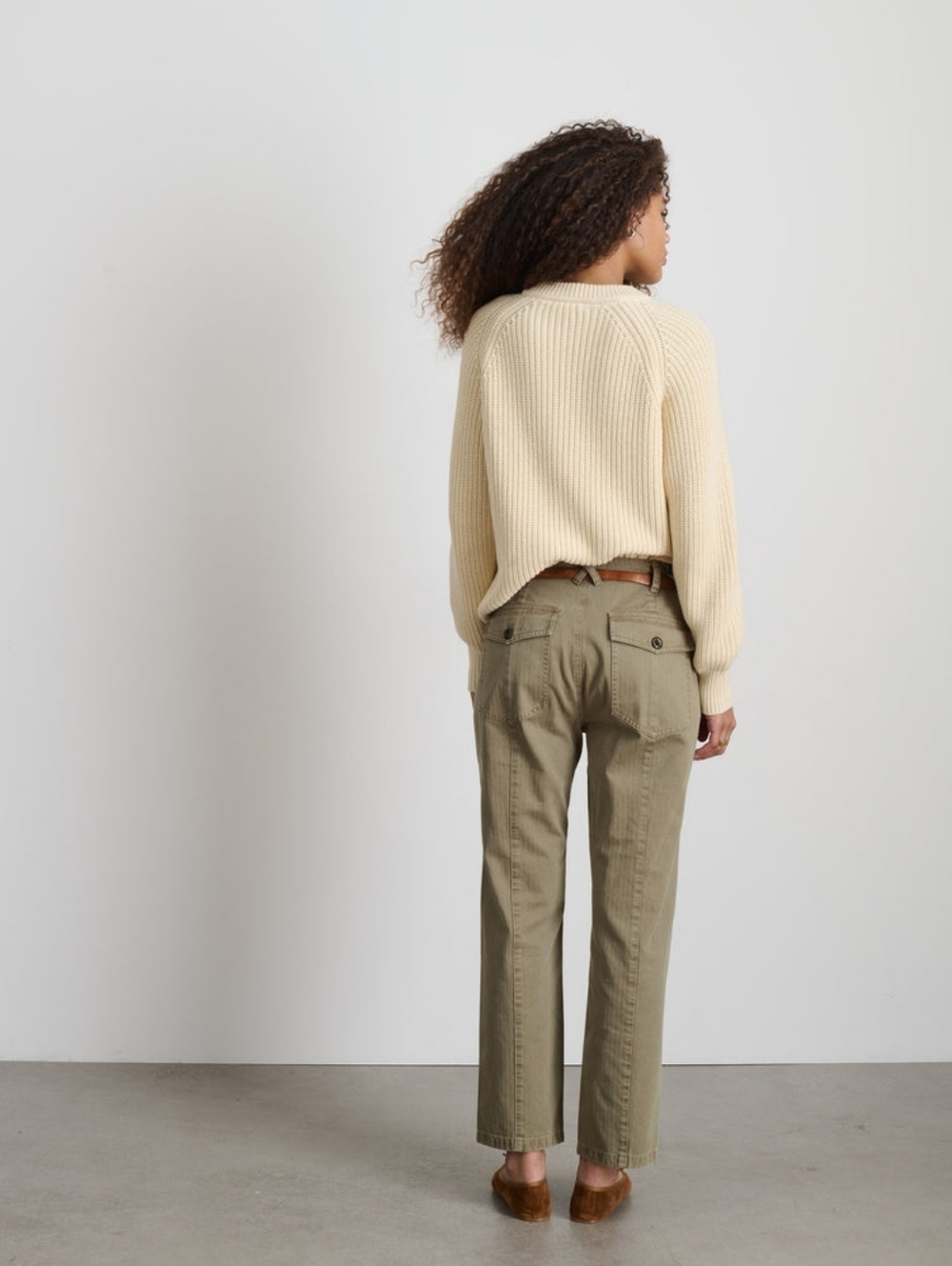 ALEX MILL Neil Pant In Herringbone, Vintage Olive, Size 0 - Picture 9 of 12